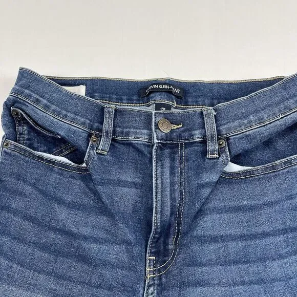 Calvin Klein Jeans Women's Dark Blue Denim Pockets High Rise Skinny Leg Sz: 6/28 - Picture 5 of 16